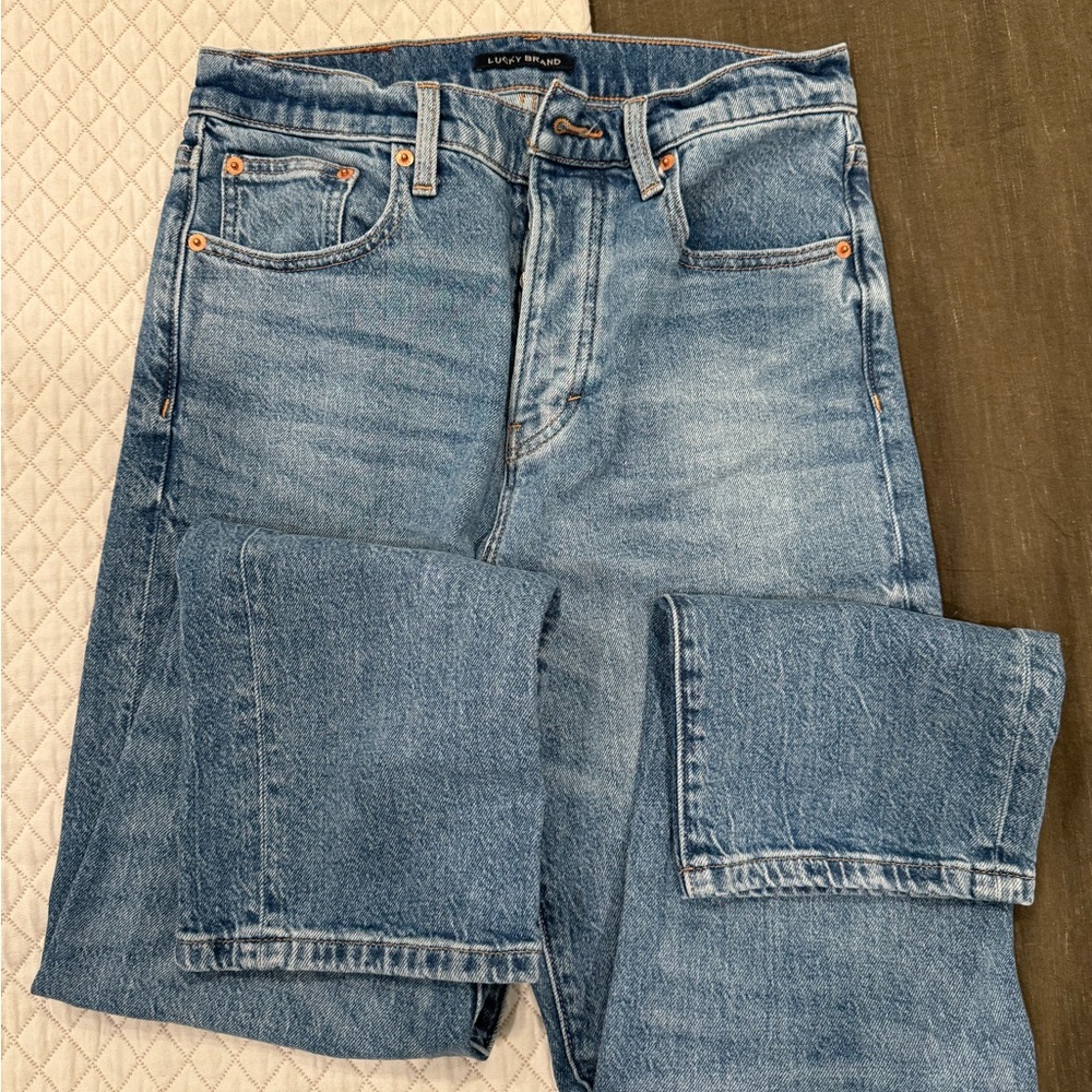 Lucky Brand Denim. Straight leg. High waist